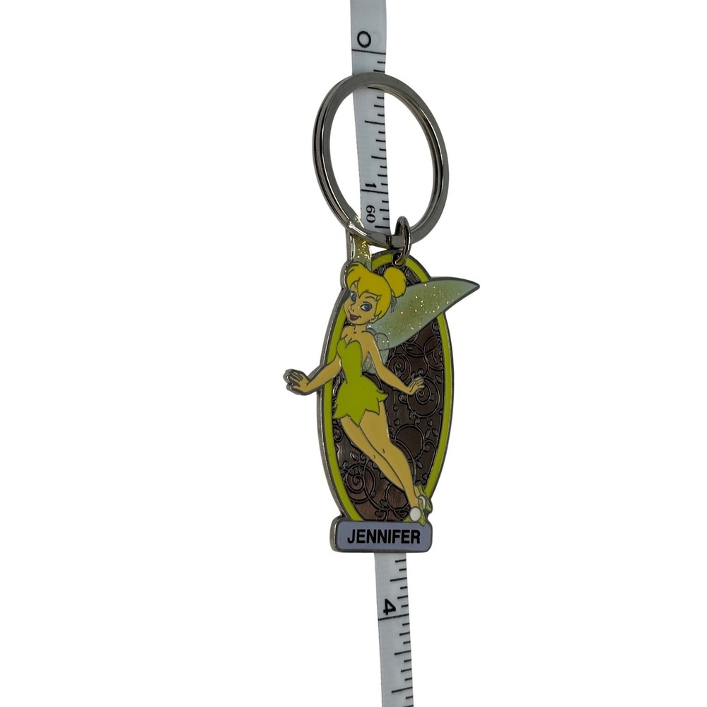 Disney Tinker Bell Jennifer Keychain Disneyland Resort Enamel Glitter Wings - Picture 4 of 4